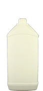 1000 ml rechthoekige fles, hals 28x410, uit witte HDPE