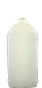 1000 ml rechthoekige fles, hals 28x410, uit nat. HDPE