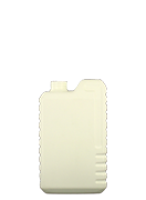 Rectangular bottle , B30/2 bottle neck, in white HDPE
